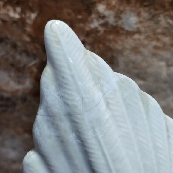 Vintage Large Porcelain Pair White Doves Bird Figurine Repaired - Picture 9 of 14